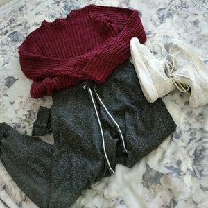 Burgundy Knit Sweater